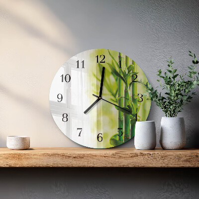 Reloj de pared redondo Bambú