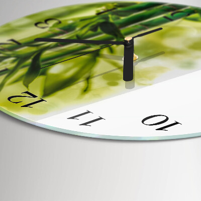 Reloj de pared redondo Bambú