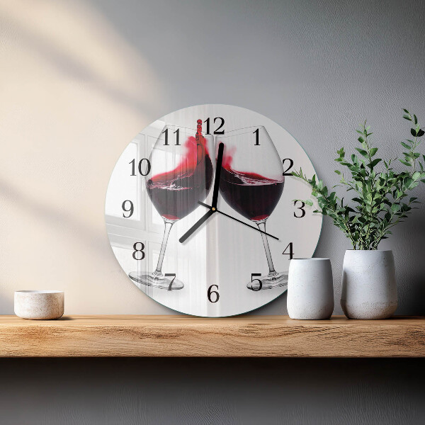 Reloj de pared redondo Vino