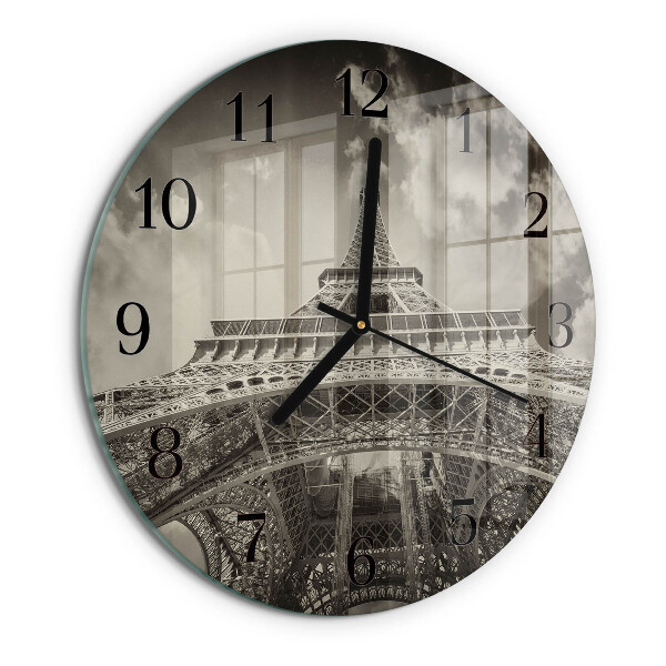 Reloj de pared redondo Torre Eiffel