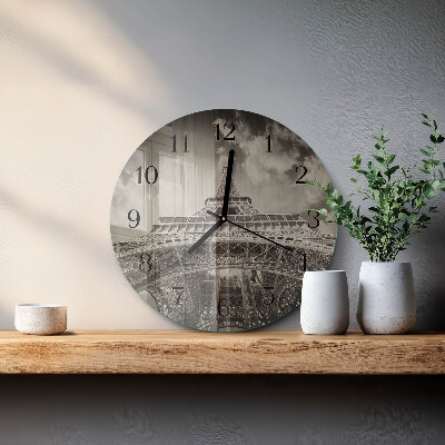 Reloj de pared redondo Torre Eiffel