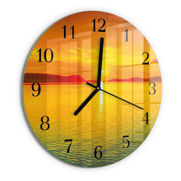 Reloj de pared redondo Atardecer