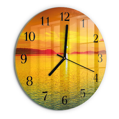 Reloj de pared redondo Atardecer