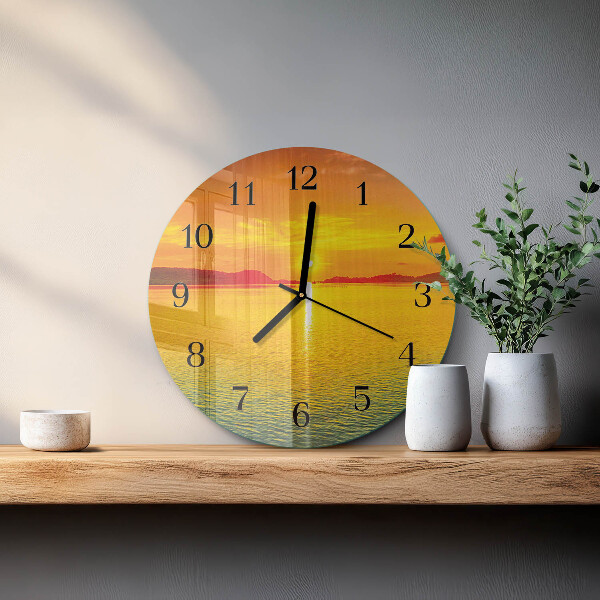 Reloj de pared redondo Atardecer