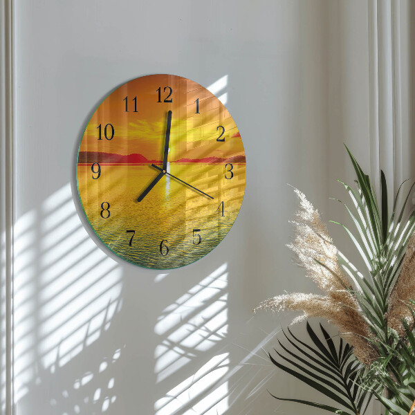 Reloj de pared redondo Atardecer