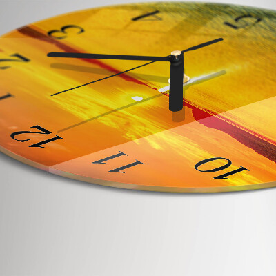 Reloj de pared redondo Atardecer