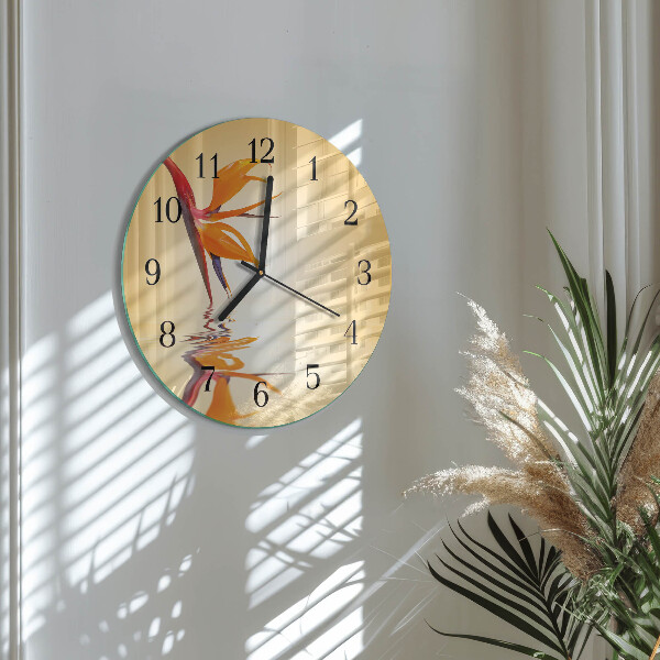 Reloj de pared redondo Flor