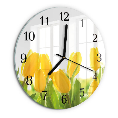 Reloj de pared redondo tulipanes