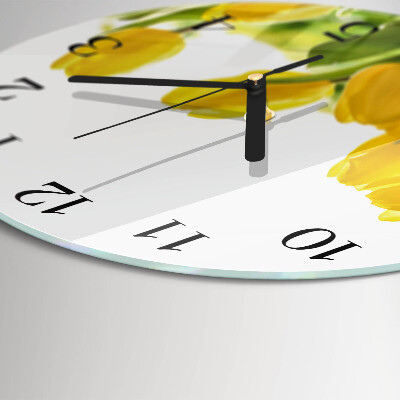 Reloj de pared redondo tulipanes