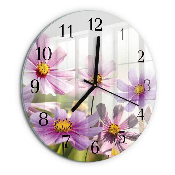 Reloj de pared redondo Flores