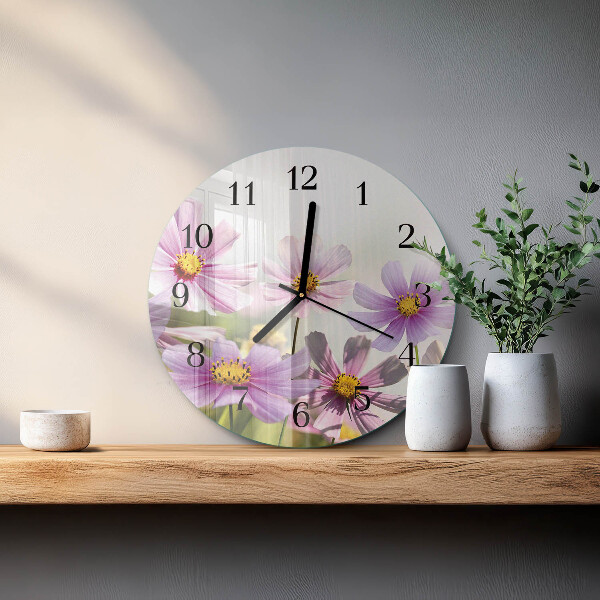 Reloj de pared redondo Flores