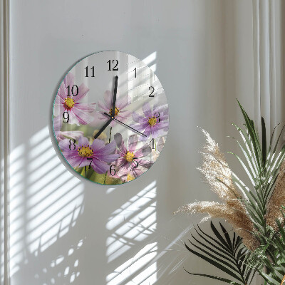Reloj de pared redondo Flores