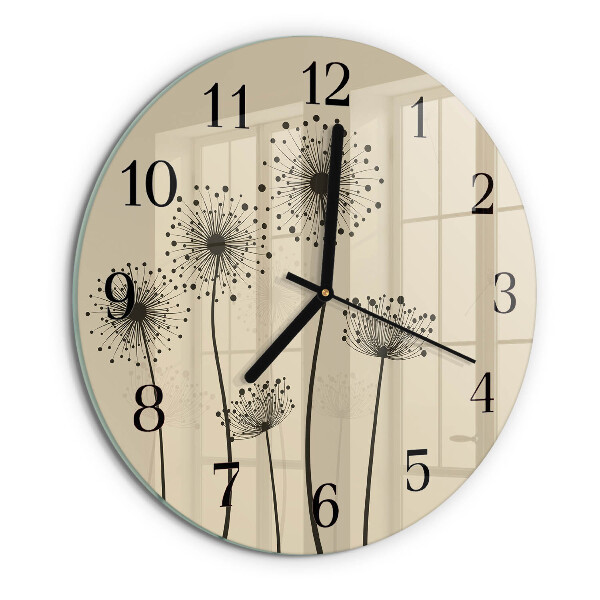 Reloj de pared redondo Flores