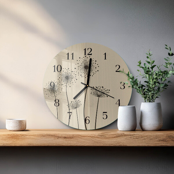 Reloj de pared redondo Flores