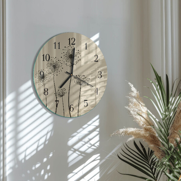 Reloj de pared redondo Flores