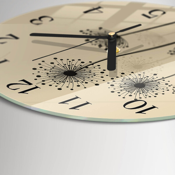 Reloj de pared redondo Flores
