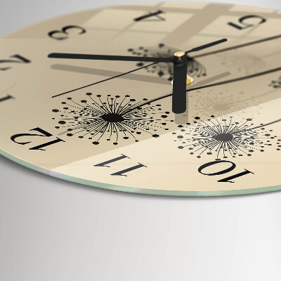 Reloj de pared redondo Flores