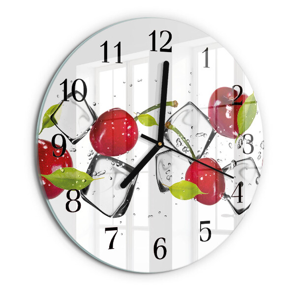 Reloj de pared redondo Helado de cereza