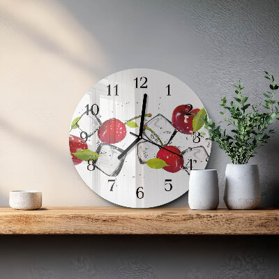 Reloj de pared redondo Helado de cereza