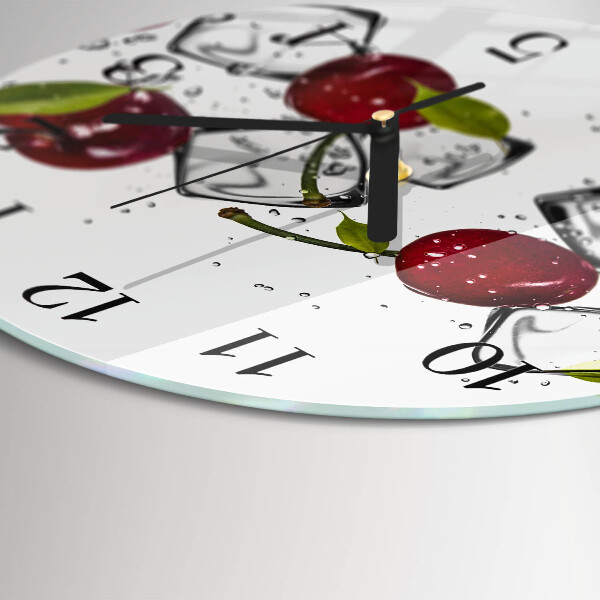 Reloj de pared redondo Helado de cereza