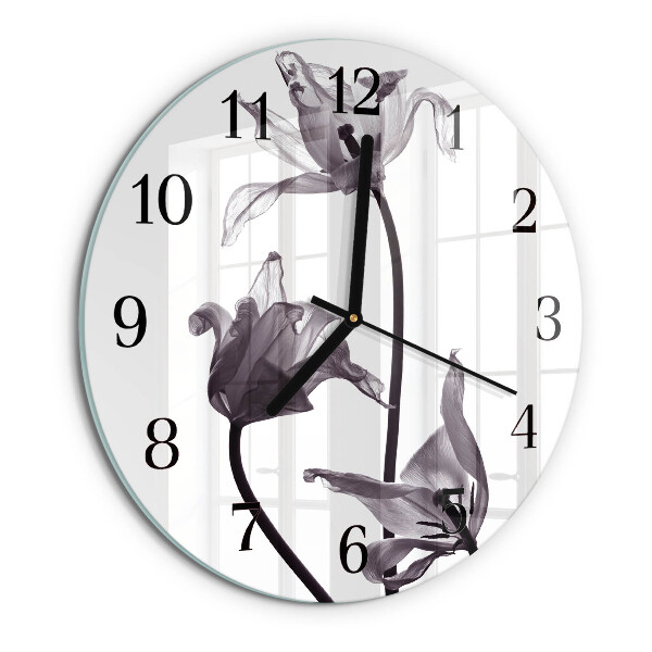 Reloj de pared redondo Flores
