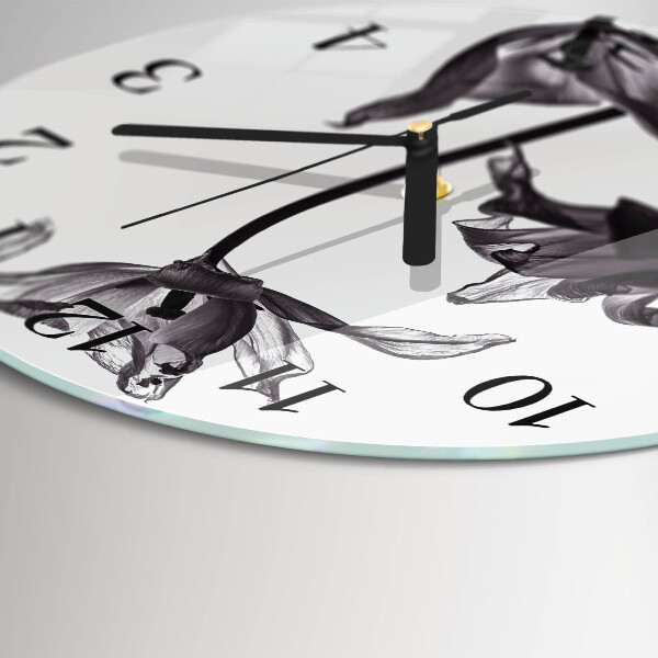 Reloj de pared redondo Flores