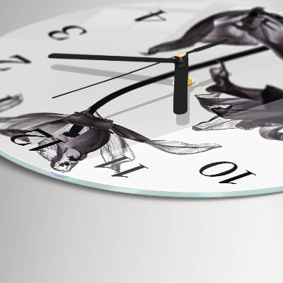 Reloj de pared redondo Flores
