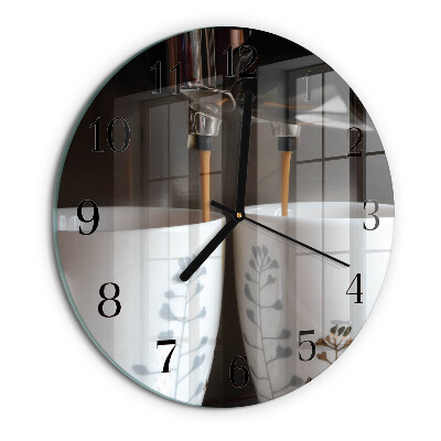 Reloj de pared redondo Cafetera