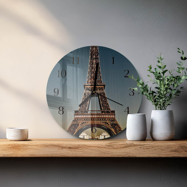 Reloj de pared redondo Torre Eiffel