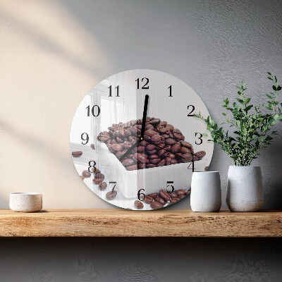Reloj de pared redondo Granos de café