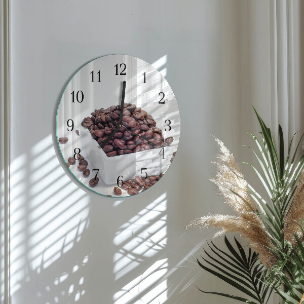Reloj de pared redondo Granos de café