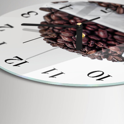 Reloj de pared redondo Granos de café