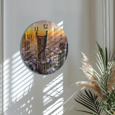 Reloj de pared redondo Atardecer