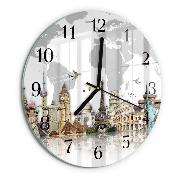 Reloj de pared redondo Mundo