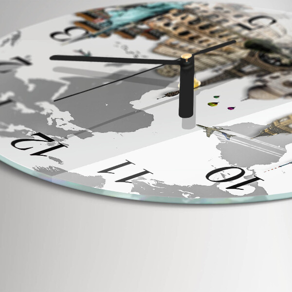 Reloj de pared redondo Mundo