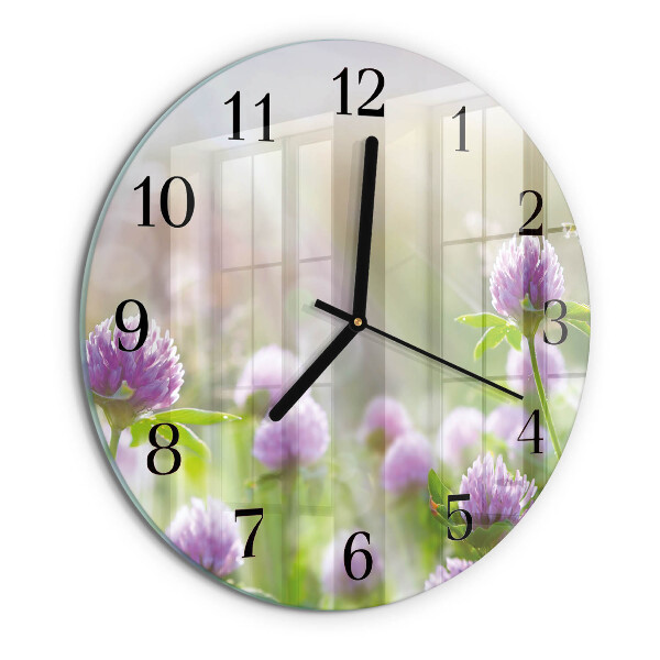 Reloj de pared redondo Flores