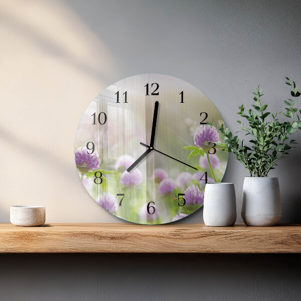 Reloj de pared redondo Flores