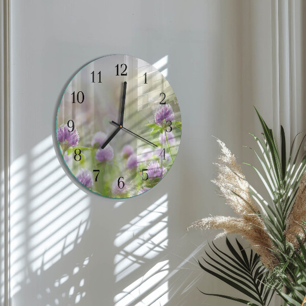 Reloj de pared redondo Flores