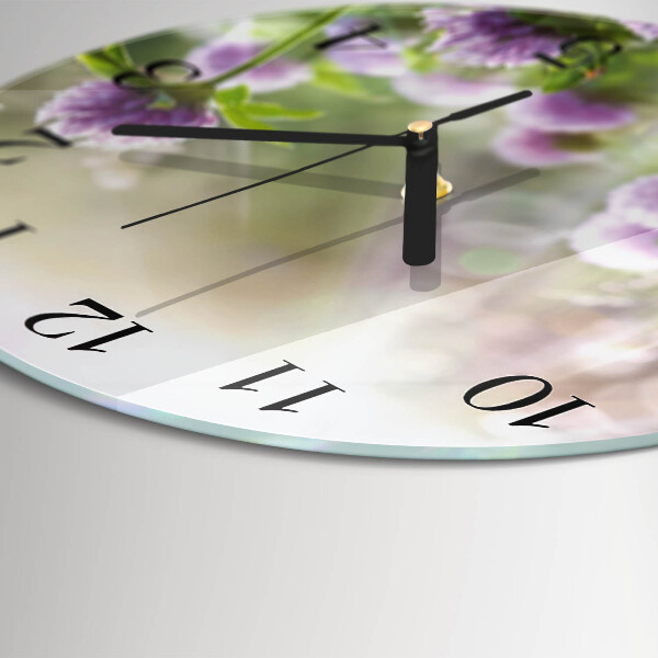 Reloj de pared redondo Flores