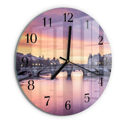 Reloj de pared redondo Ciudad del río