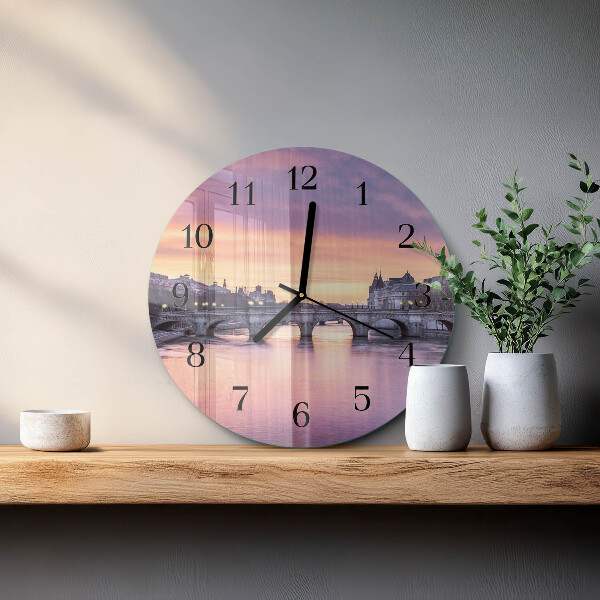 Reloj de pared redondo Ciudad del río