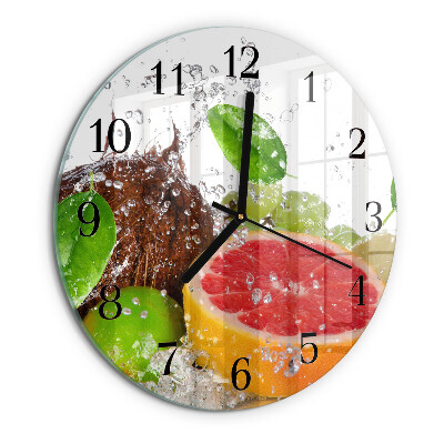 Reloj de pared redondo Fruta