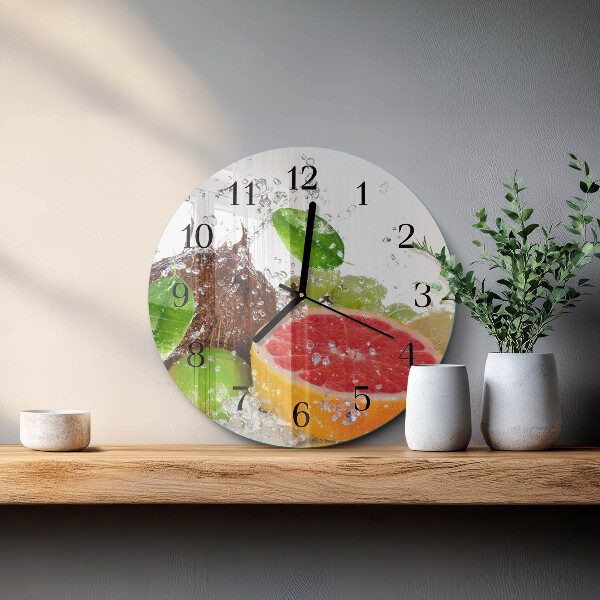 Reloj de pared redondo Fruta