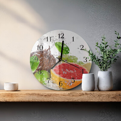 Reloj de pared redondo Fruta