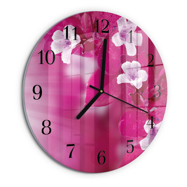 Reloj de pared redondo Flores