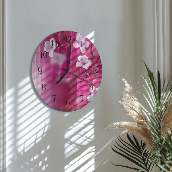 Reloj de pared redondo Flores