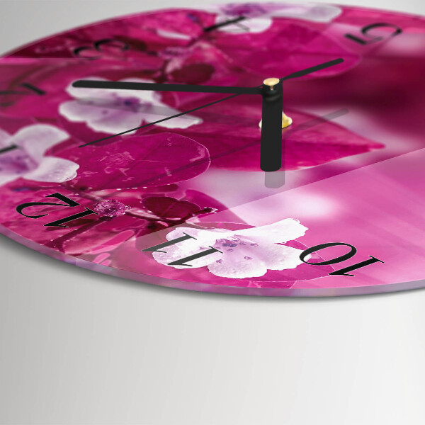 Reloj de pared redondo Flores