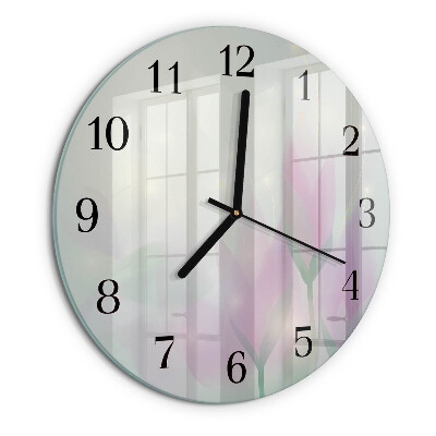 Reloj de pared redondo Flores