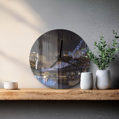 Reloj de pared redondo Noche