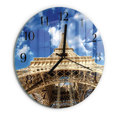 Reloj de pared redondo Torre Eiffel